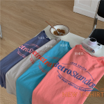 women s short sleeve style loose foreign trade women s letter student couple 6.png