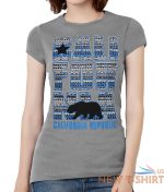 womens california republic blue tribal pattern black t shirt 0.jpg