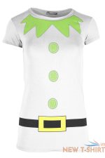 womens christmas t shirt ladies elf costume xmas cap short sleeve jersey top 2.jpg