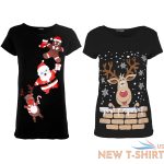 womens ladies christmas printed cap sleeve xmas basic casual t shirt top 2 combo 1.jpg