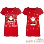 womens ladies christmas printed cap sleeve xmas basic casual t shirt top 2 combo 5.jpg