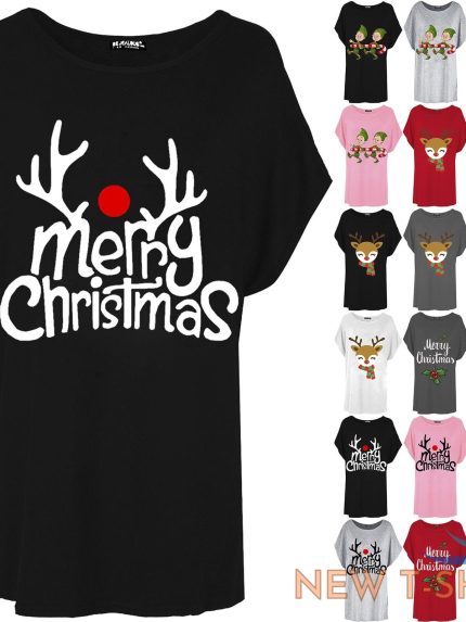 womens ladies merry christmas printed oversized xmas baggy batwing party t shirt 0 1.jpg