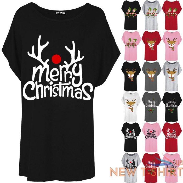 womens ladies merry christmas printed oversized xmas baggy batwing party t shirt 0 1.jpg