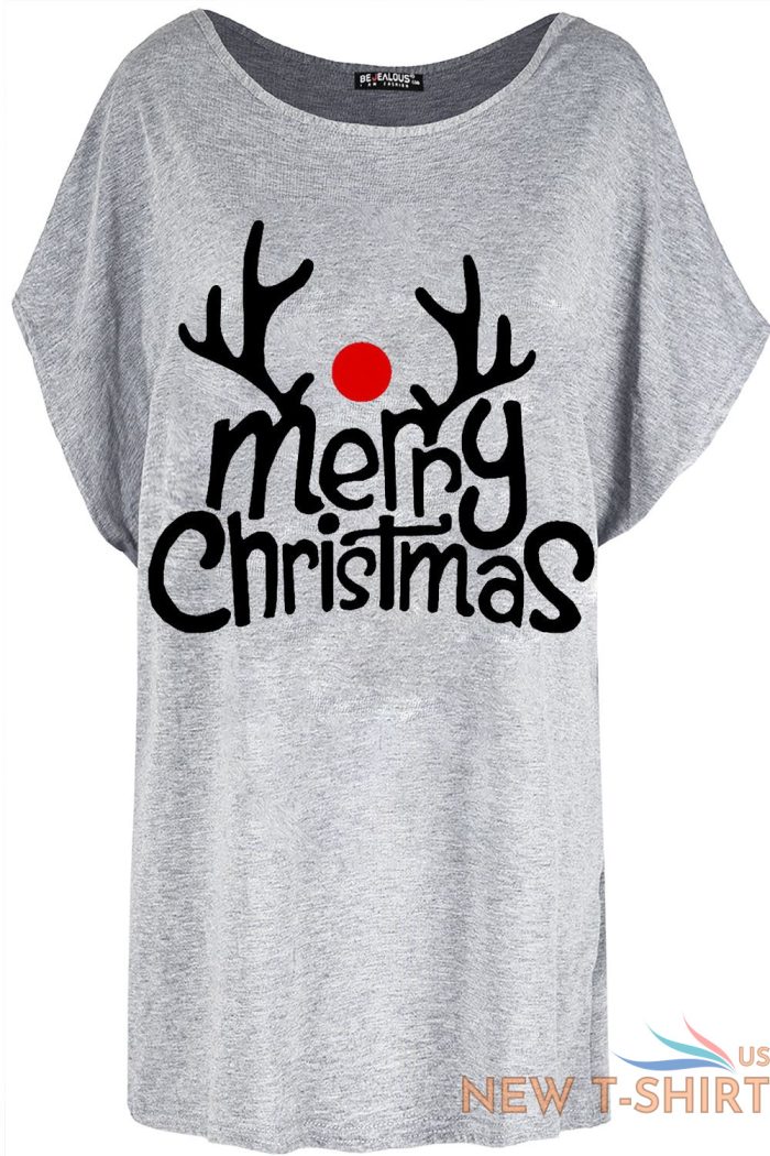 womens ladies merry christmas printed oversized xmas baggy batwing party t shirt 3.jpg