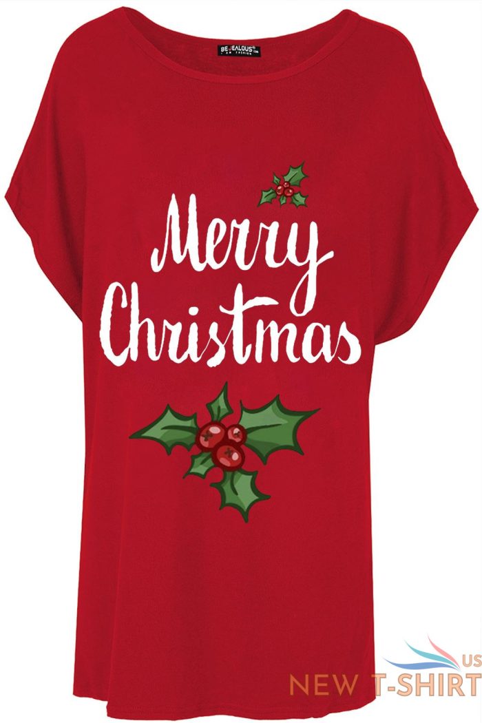 womens ladies merry christmas printed oversized xmas baggy batwing party t shirt 5 1.jpg