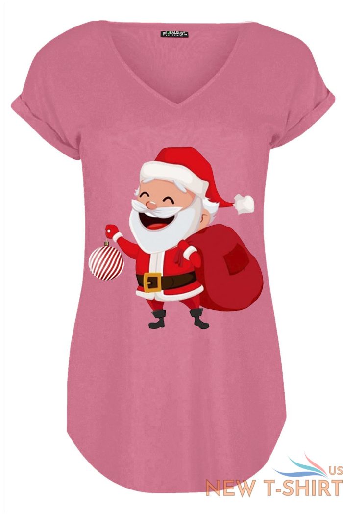 womens ladies xmas curved hem turn up cap sleeve christmas v neck basic t shirt 9 1.jpg