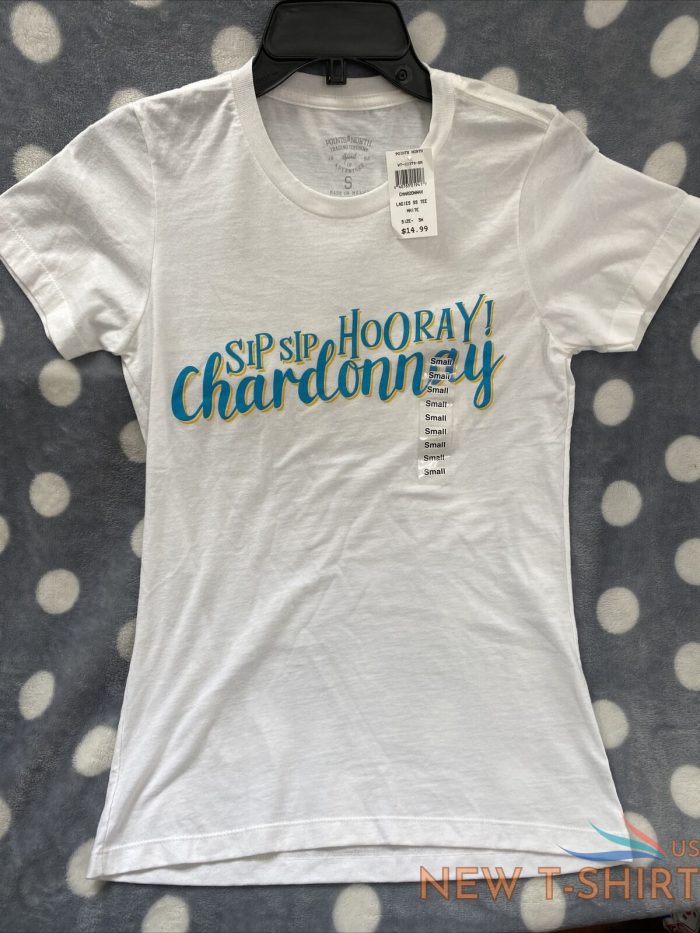 womens sip sip hooray chardonnay t shirt funny saying cute graphic tee small 0.jpg