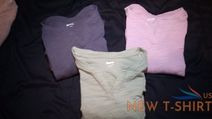 x 3 duluth trading co womens sz med v neck long sleeve henley knit t shirts 0.jpg