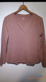 x 3 duluth trading co womens sz med v neck long sleeve henley knit t shirts 1.jpg