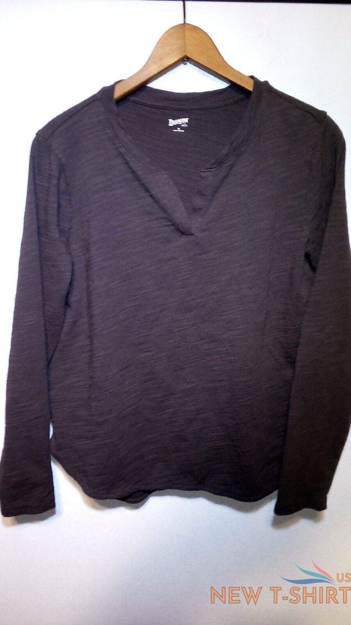 x 3 duluth trading co womens sz med v neck long sleeve henley knit t shirts 8.jpg